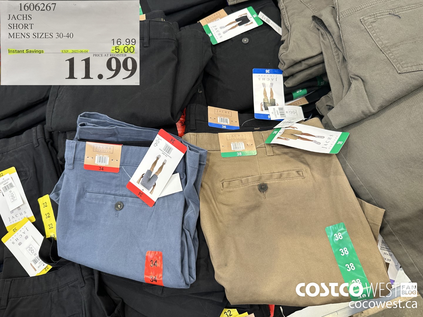 1606267 JACHS SHORT MENS SIZES 30-40 ($5.00 INSTANT SAVINGS EXPIRES ON 2023-06-04) $11.99