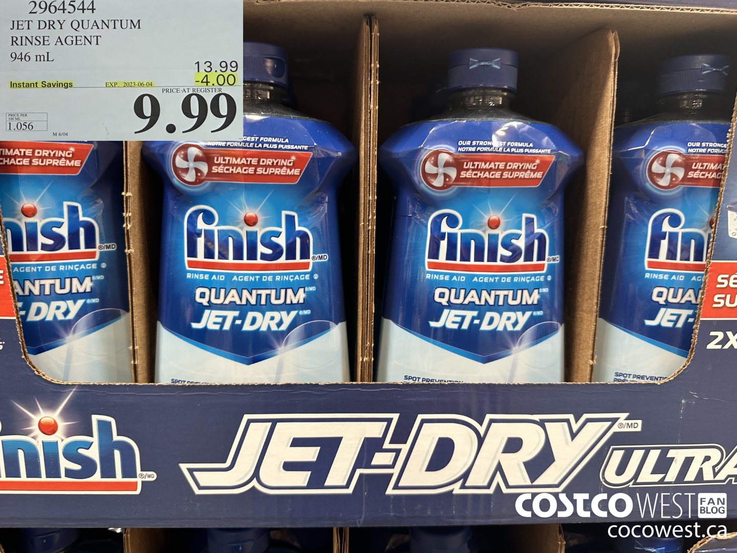 2964544 JET DRY ULTRA RINSE AGENT 946 mL ($4.00 INSTANT SAVINGS EXPIRES ON 2023-06-04) $9.99