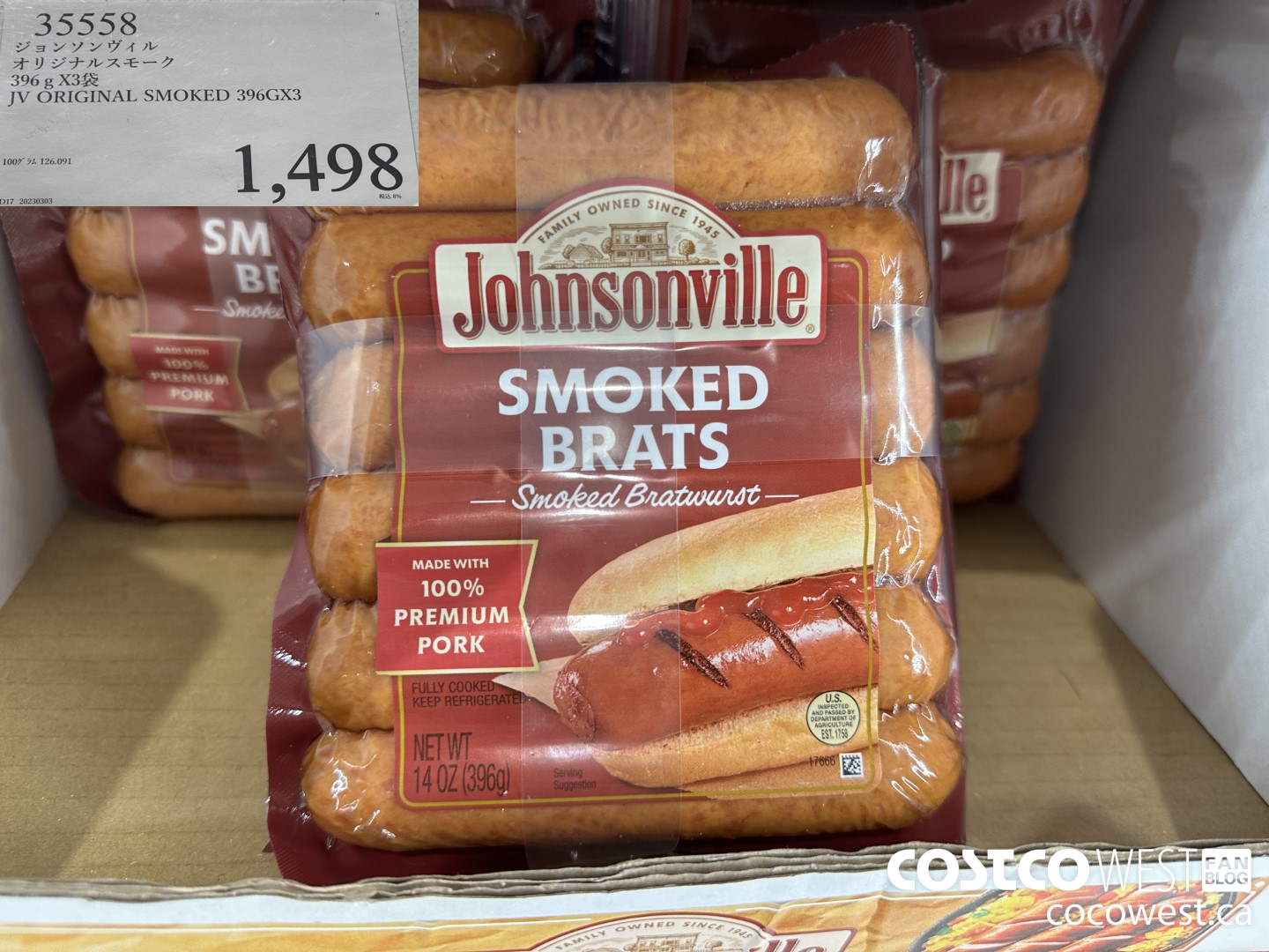 35558 JV ORIGINAL SMOKED 396G X 3 $1498.00