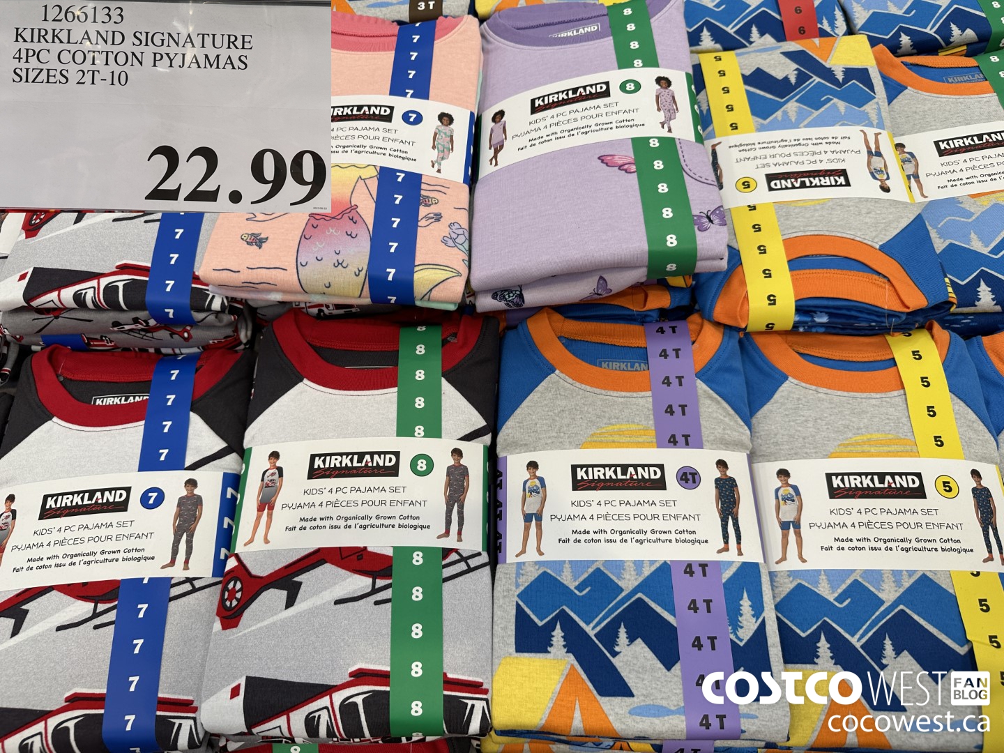 1266133 KIRKLAND SIGNATURE 4PC COTTON PYJAMAS SIZES 2T-10 $22.99