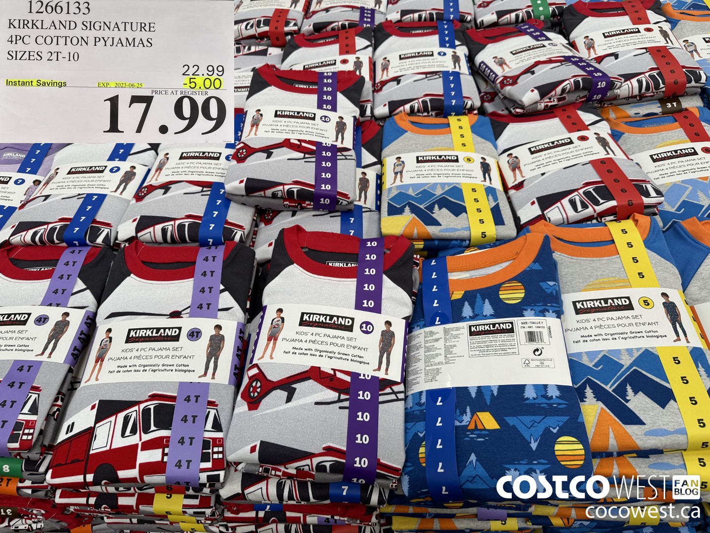 1266133 KIRKLAND SIGNATURE 4PC COTTON PYJAMAS SIZES 2T-10 ($5.00 INSTANT SAVINGS EXPIRES ON 2023-06-25) $17.99