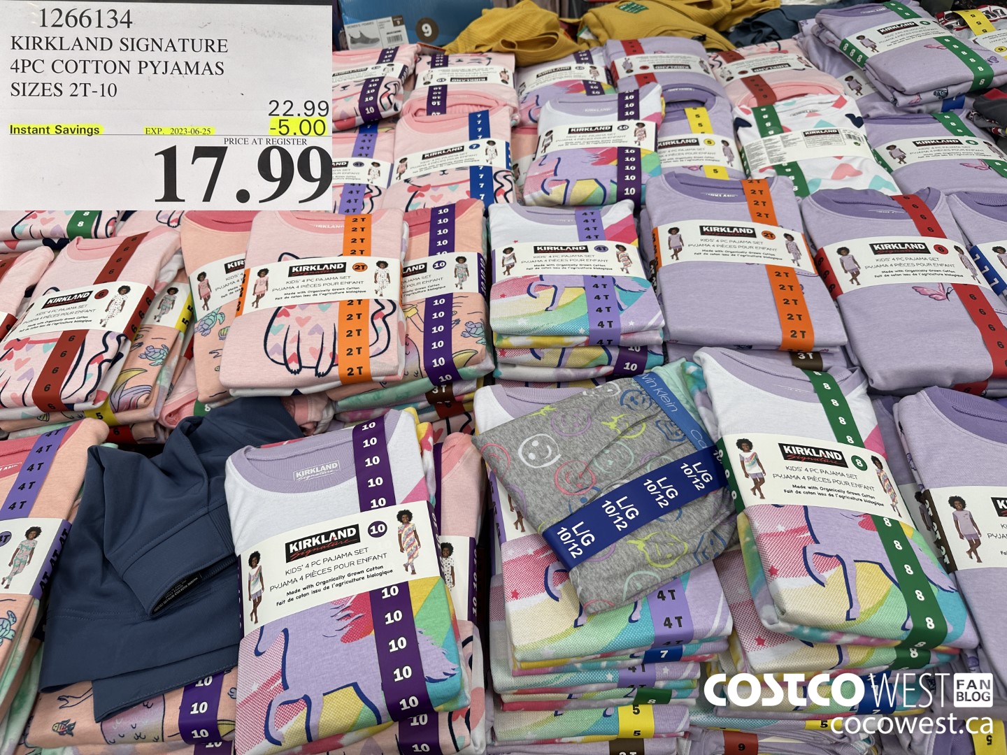 1266134 KIRKLAND SIGNATURE 4PC COTTON PYJAMAS SIZES 2T-10 ($5.00 INSTANT SAVINGS EXPIRES ON 2023-06-25) $17.99