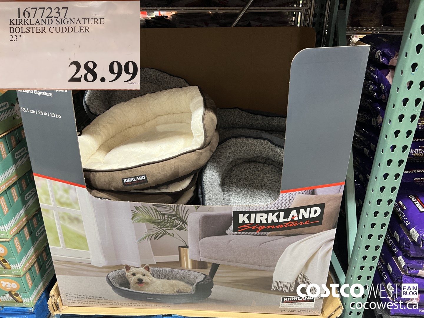 1677237 KIRKLAND SIGNATURE BOLSTER CUDDLER 23