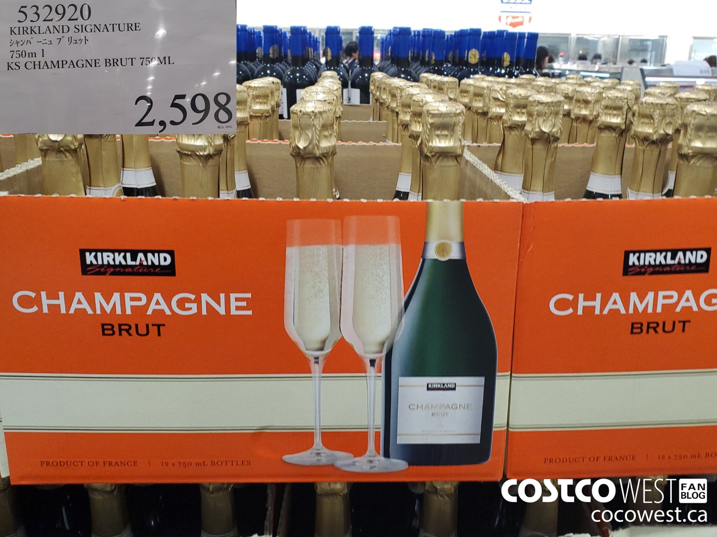 532920 KIRKLAND SIGNATURE CHAMPAGNE BRUT 750ML $2598.00