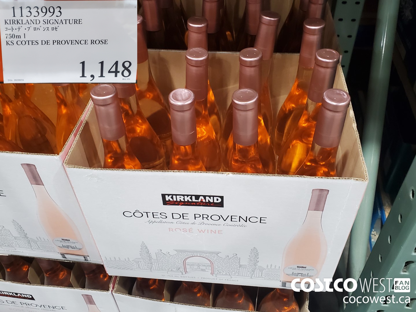 1133993 KIRKLAND SIGNATURE COTES DE PROVENCE ROSE 750ML $1148.00