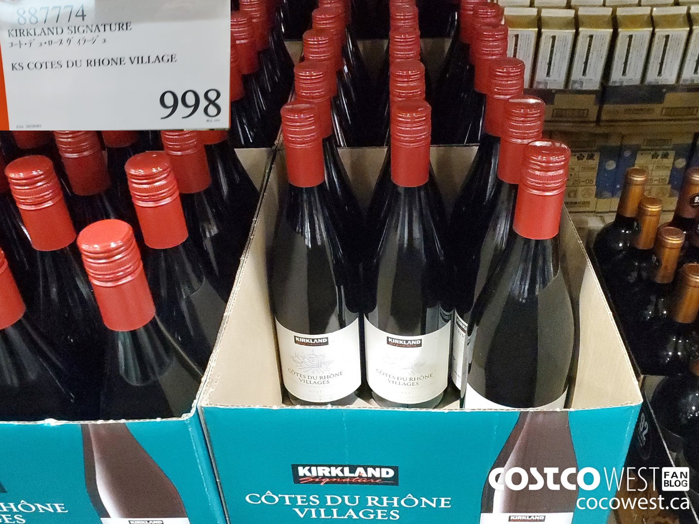 887774 KIRKLAND SIGNATURE COTES DU RHONE VILLAGE $998.00
