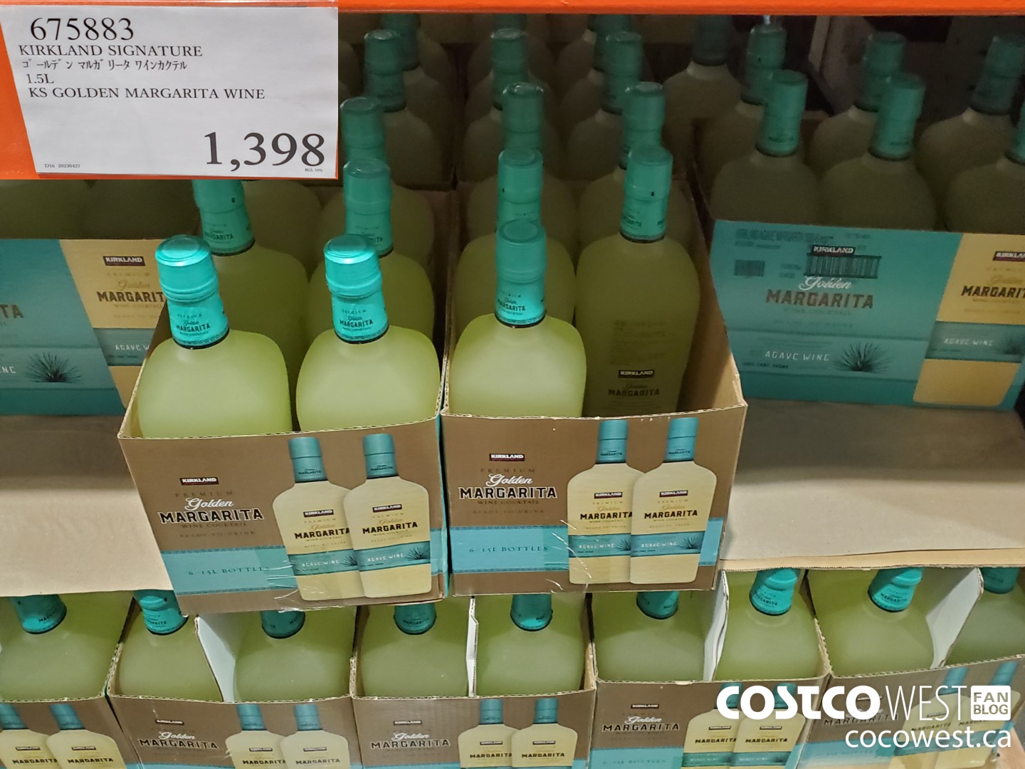 675883 KIRKLAND SIGNATURE GOLDEN MARGARITA WINE 1.5L $1398.00