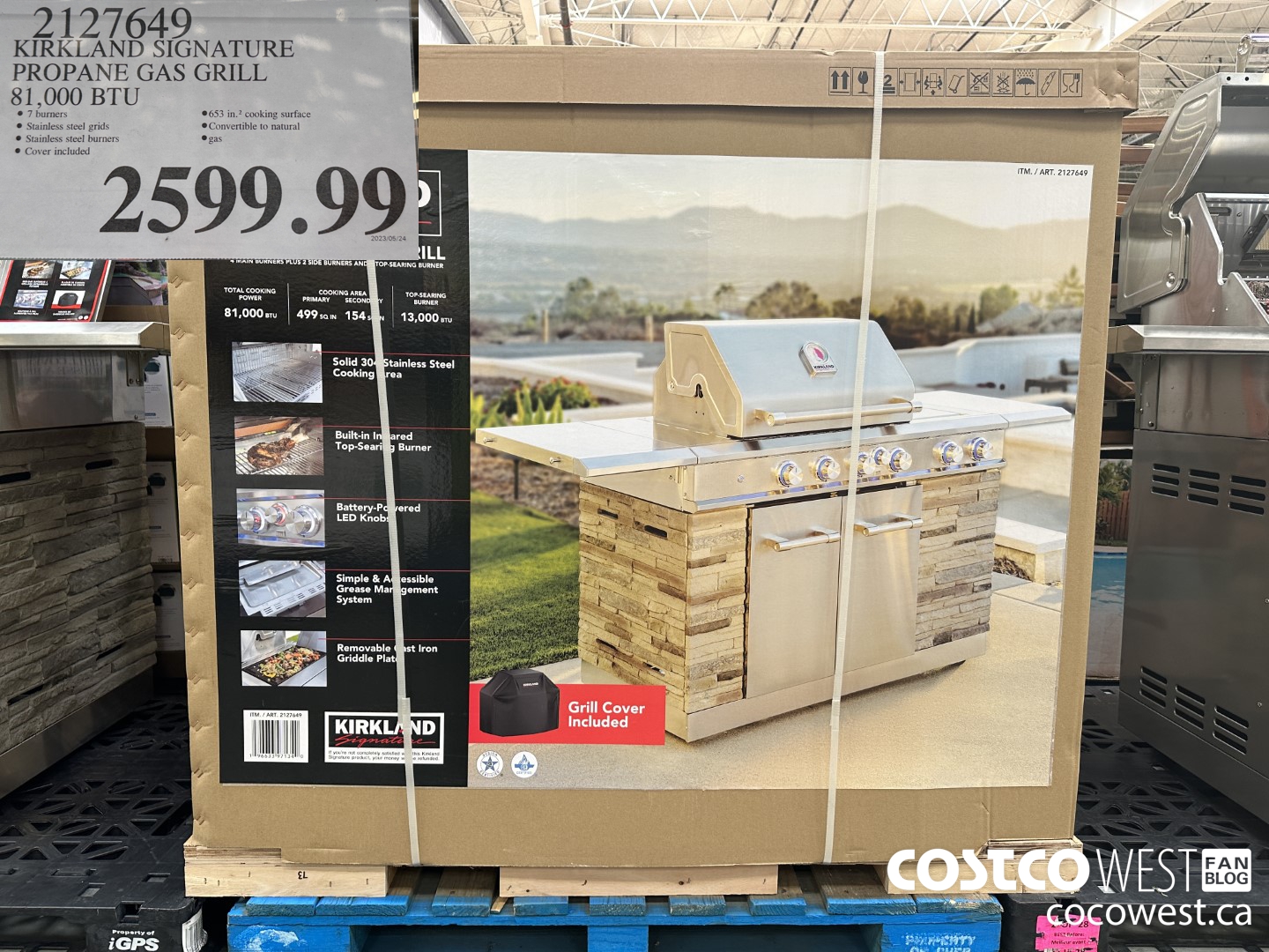 2127649 KIRKLAND SIGNATURE PROPANE GAS GRILL 81,000 BTU $2599.99