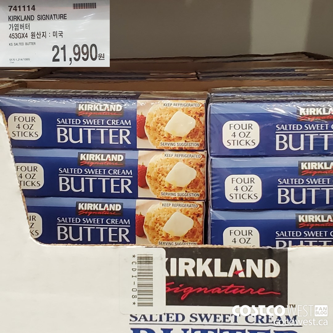 741114 KIRKLAND SIGNATURE SALTED BUTTER 453G X 3 $21990.00
