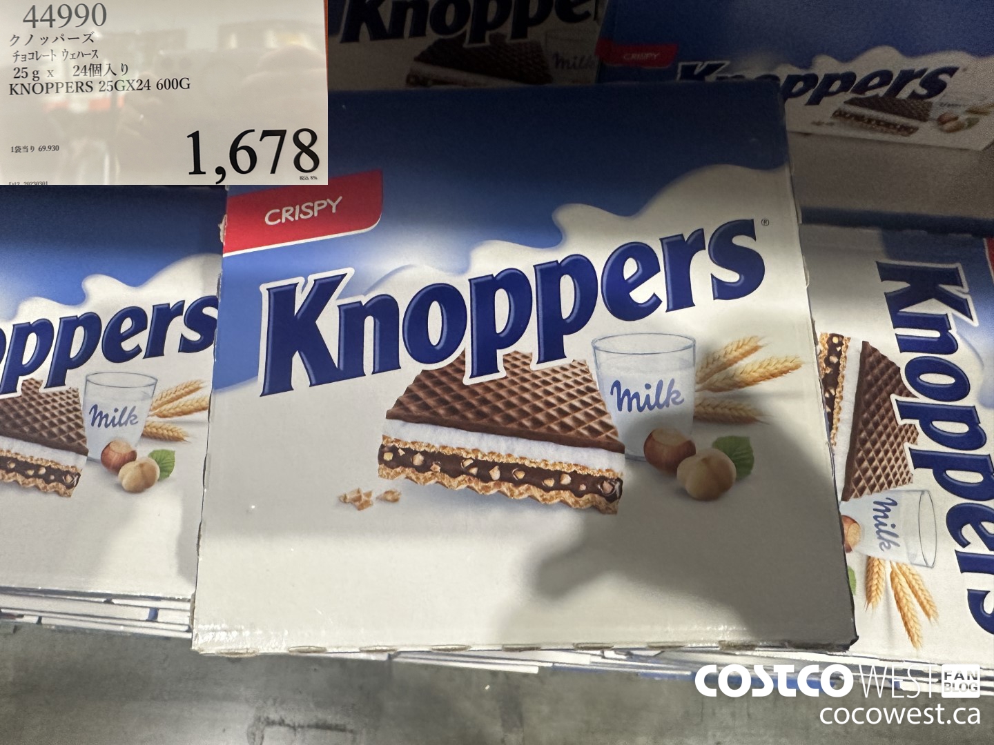 44990 KNOPPERS 25G X 24 600G $1678.00