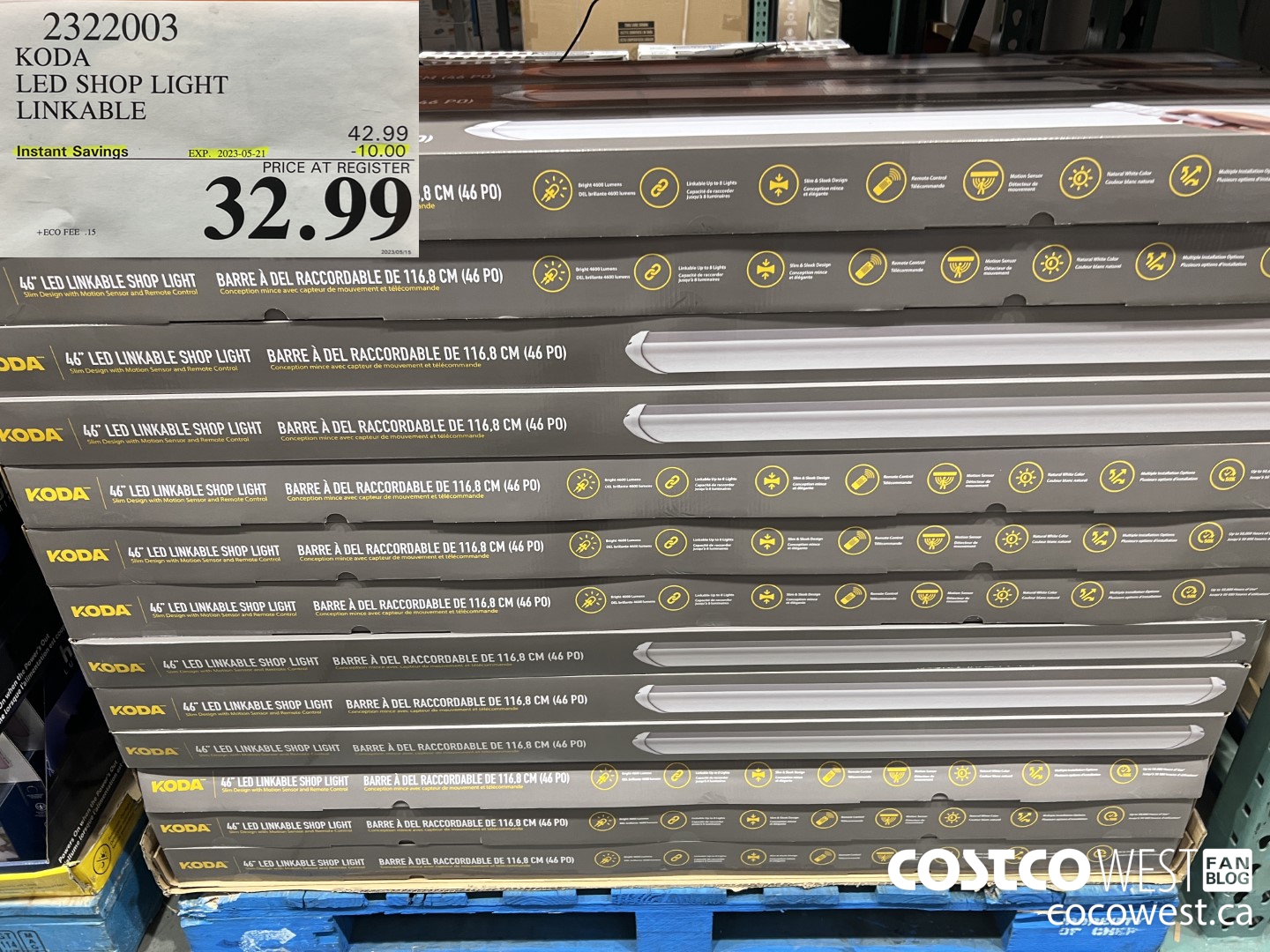 2322003 KODA LED SHOP LIGHT LINKABLE ($10.00 INSTANT SAVINGS EXPIRES ON 2023-05-21) $32.99