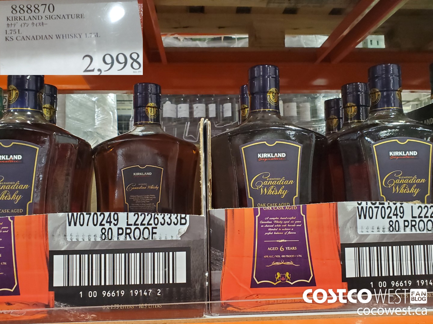 888870 KS CANADIAN WHISKY 1.75ML $2998.00