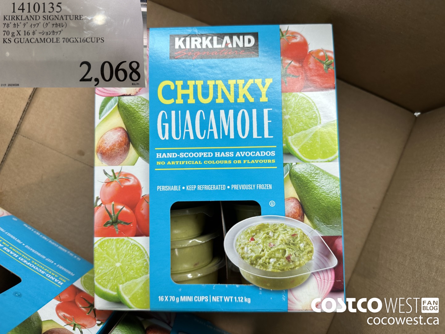 1410135 KS GUACAMOLE 70G X 16 CUPS $2068.00