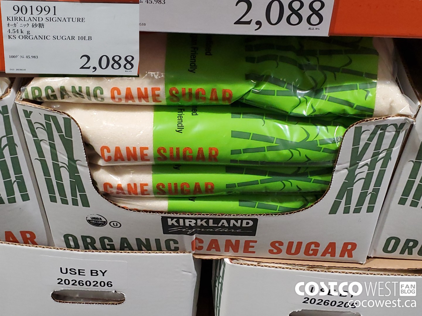 901991 KS ORGANIC SUGAR 10LB $2088.00