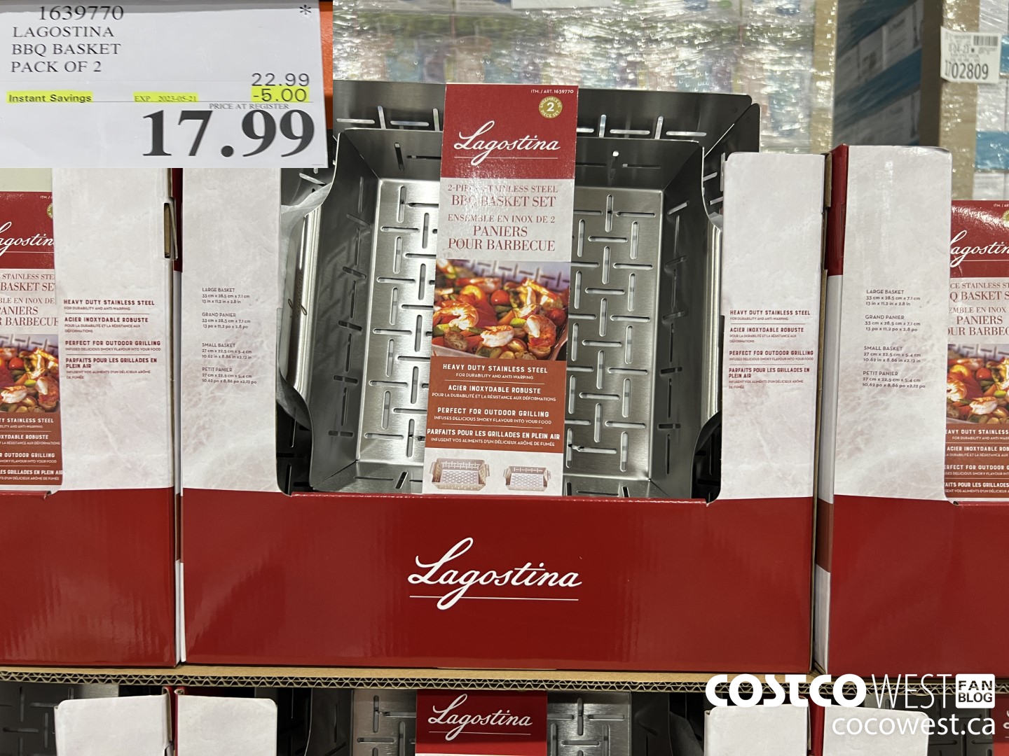 1639770 LAGOSTINA BBQ BASKET PACK OF 2 ($5.00 INSTANT SAVINGS EXPIRES ON 2023-05-21) $17.99