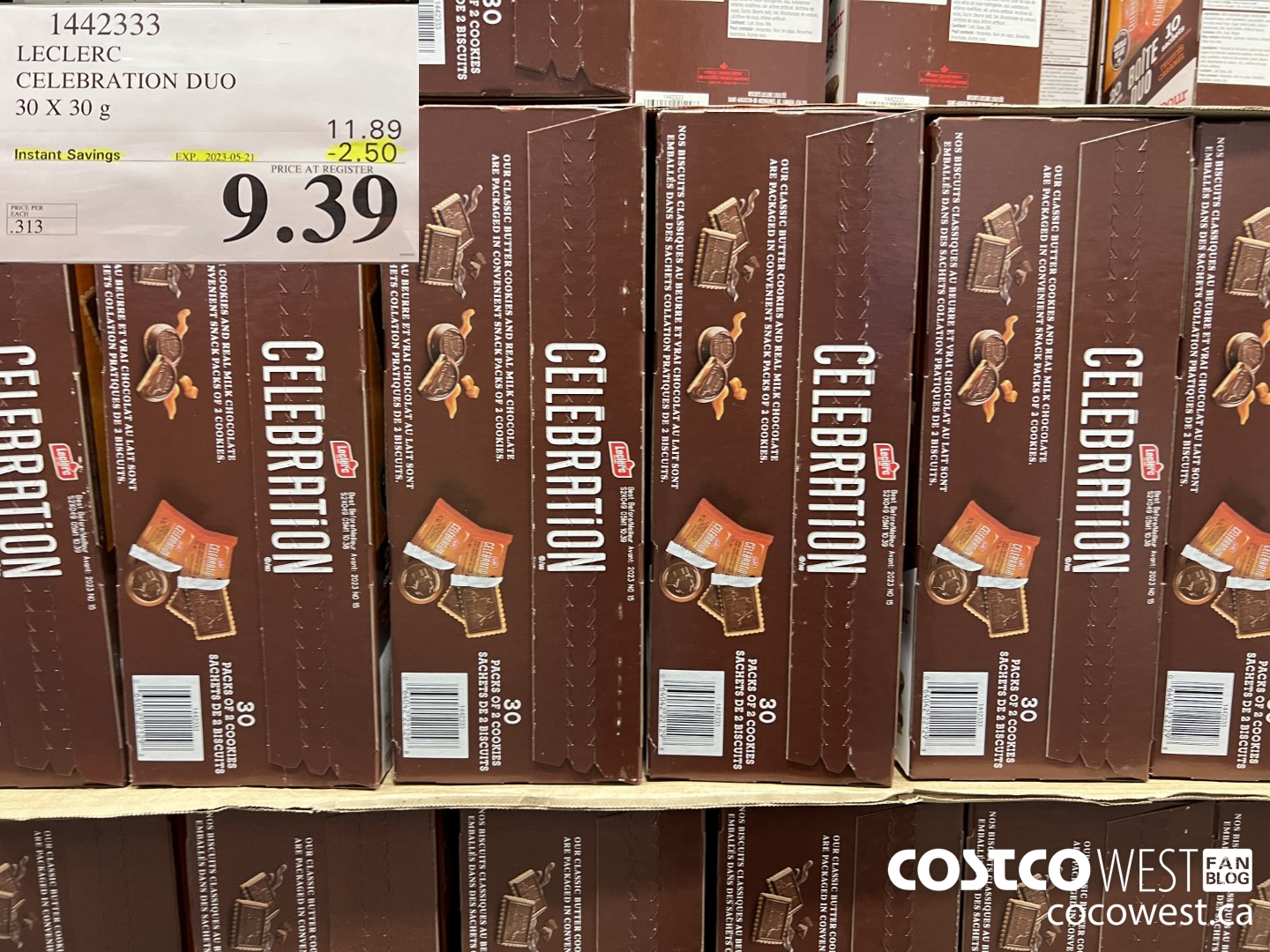 1442333 LECLERC CELEBRATION DUO 2 PACK 30 X 30 g ($2.50 INSTANT SAVINGS EXPIRES ON 2023-05-21) $9.39