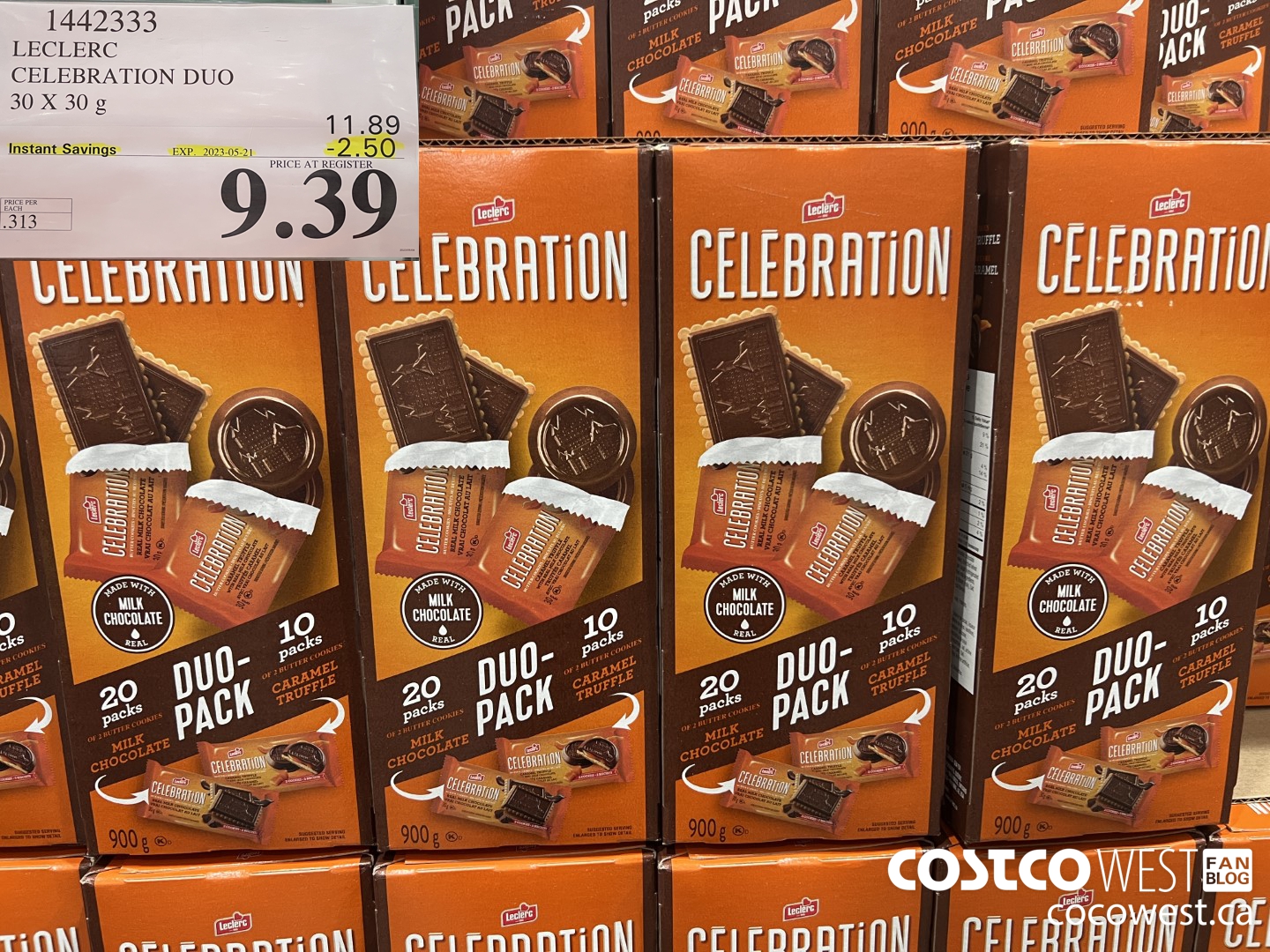 1442333 LECLERC CELEBRATION DUO 2 PACK 30 X 30 g ($2.50 INSTANT SAVINGS EXPIRES ON 2023-05-21) $9.39