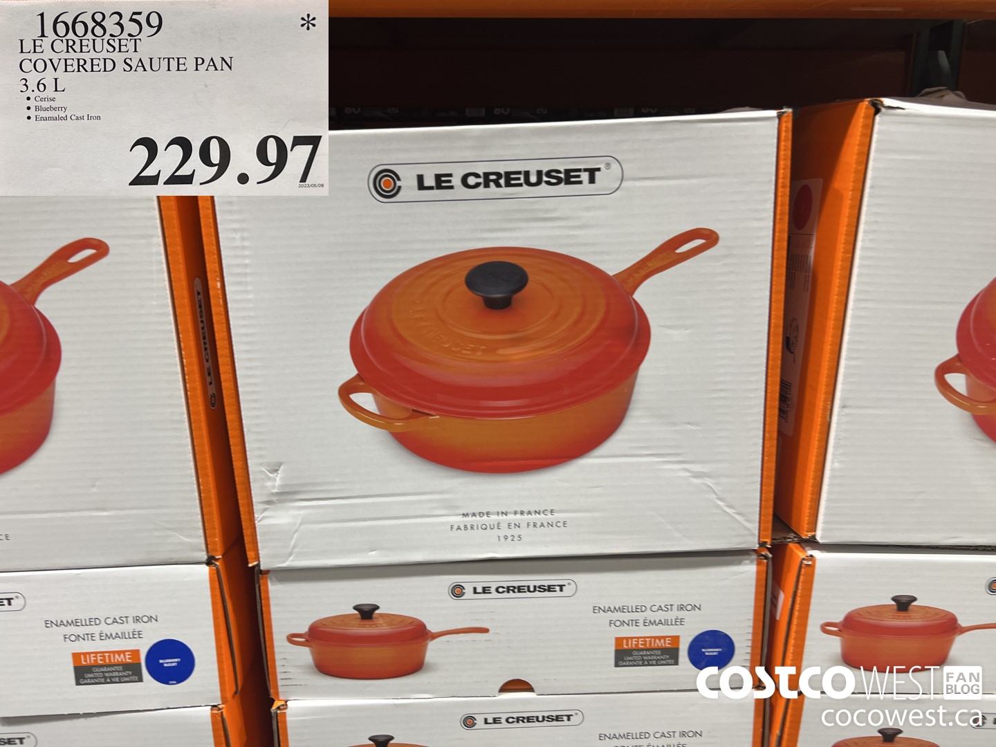 1668359 LE CREUSET COVERED SAUTE PAN 3.6L $229.97