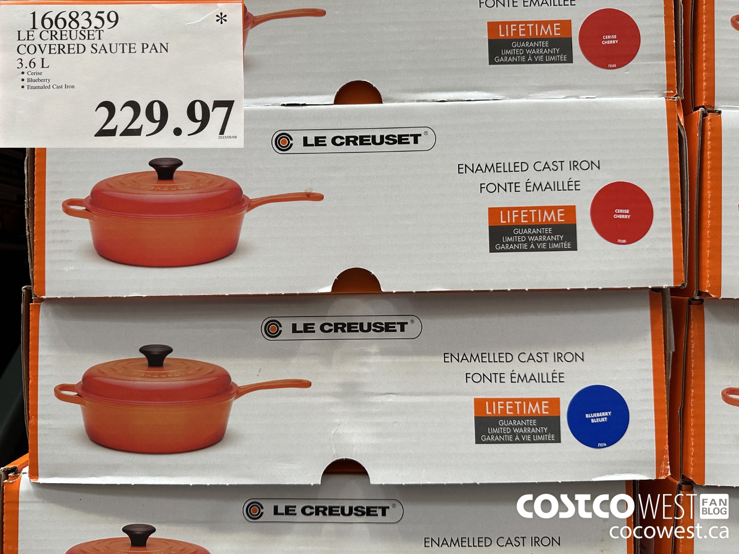 1668359 LE CREUSET COVERED SAUTE PAN 3.6L $229.97