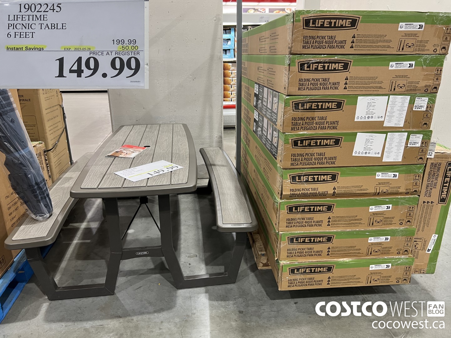 1902245 LIFETIME PICNIC TABLE 6 FEET ($50.00 INSTANT SAVINGS EXPIRES ON 2023-05-28) $149.99