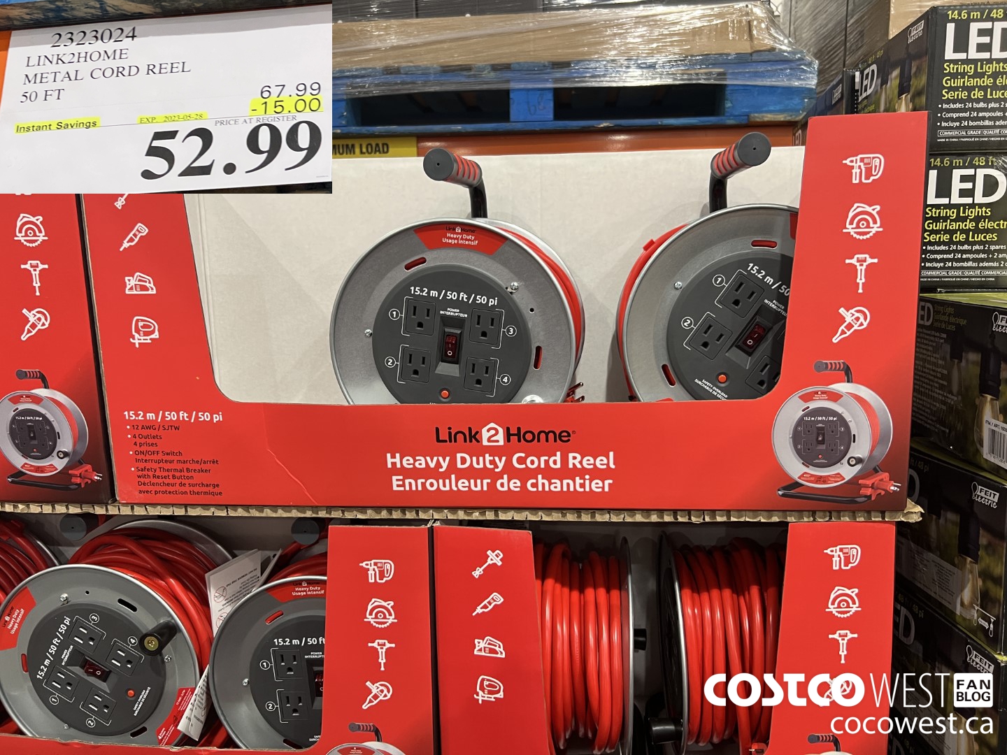 2323024 LINK2HOME METAL CORD REEL 50 FT ($15.00 INSTANT SAVINGS EXPIRES ON 2023-05-28) $52.99