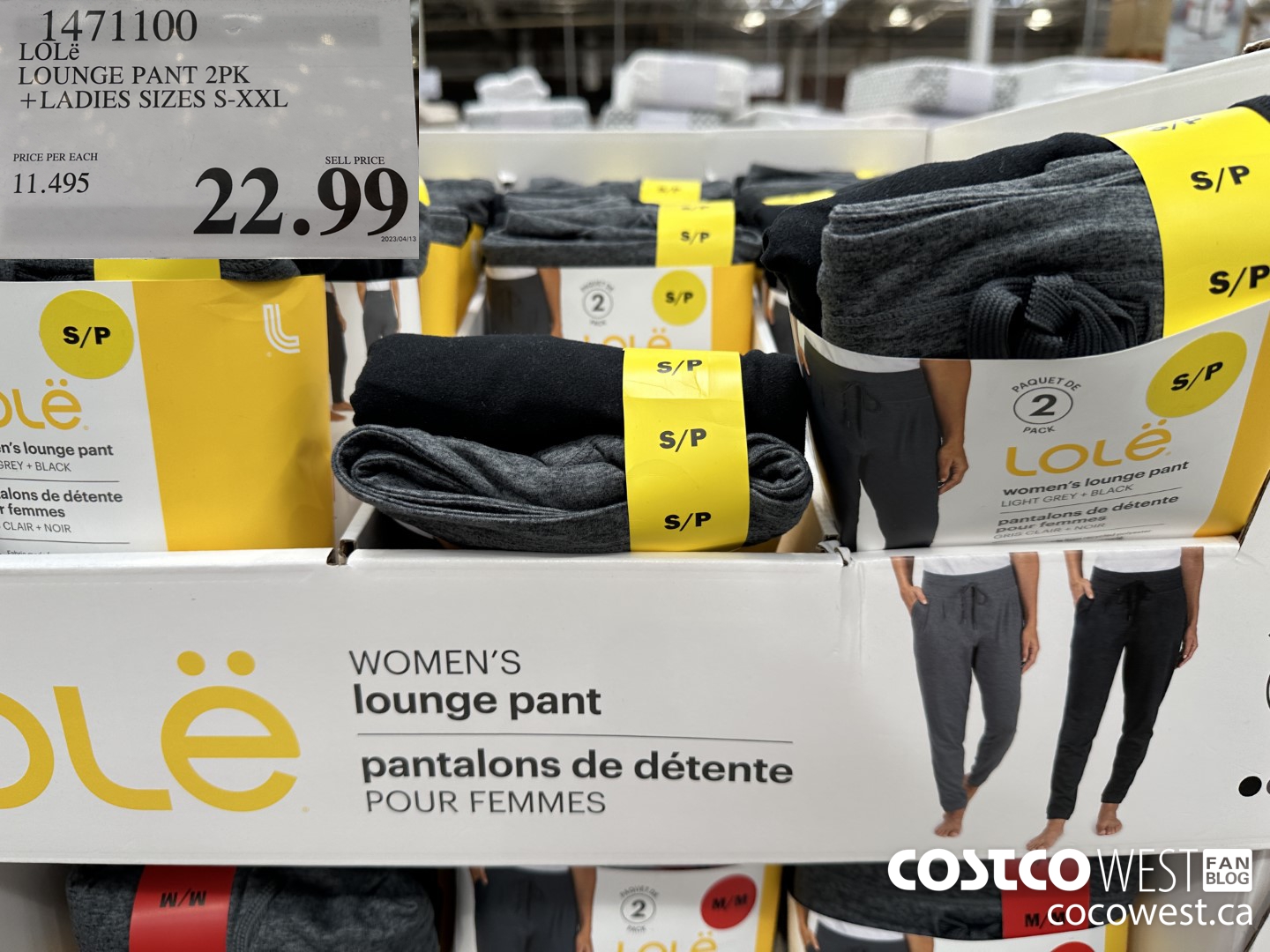 1471100 LOLE LOUNGE PANT 2PK LADIES SIZES S-XXL $22.99