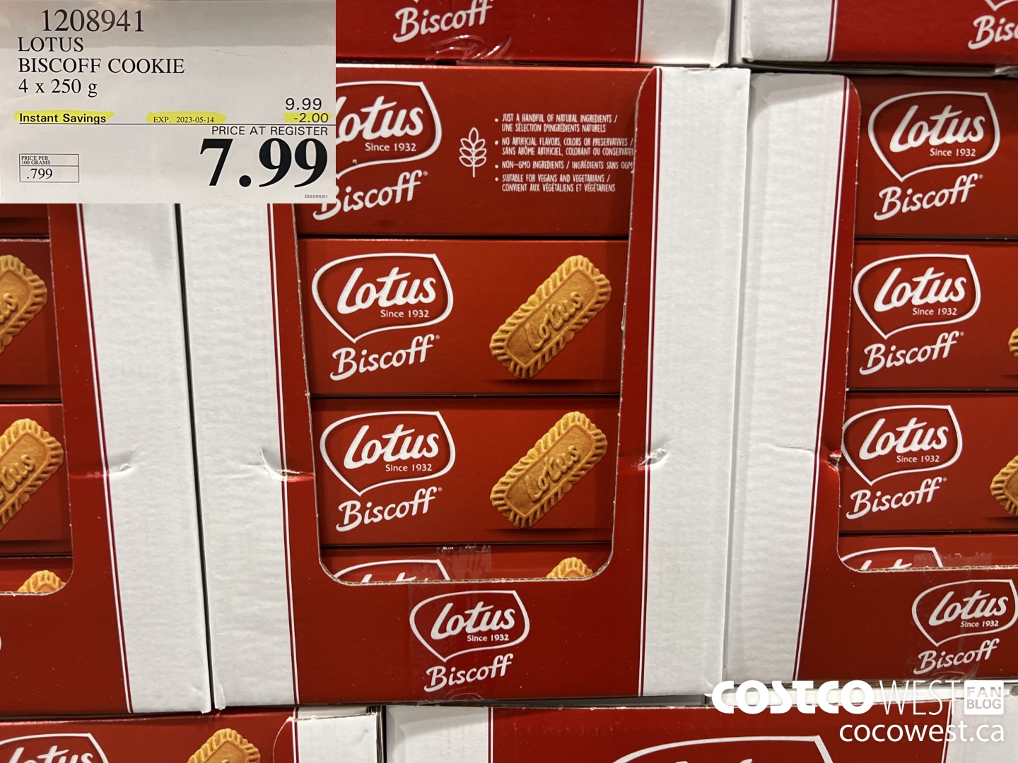 1208941 LOTUS BISCOFF CARAMELISED BISCUIT 4 x 250 g ($2.00 INSTANT SAVINGS EXPIRES ON 2023-05-14) $7.99