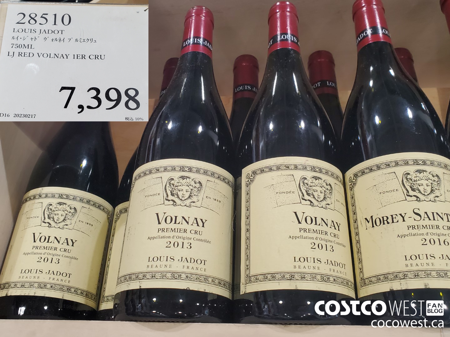 28510 LOUIS JADOT RED VOLNAY 1ER CRU 750ML $7398.00