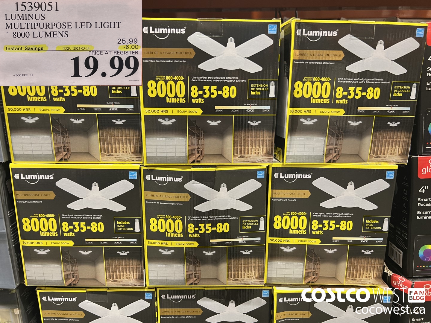 1539051 LUMINUS MULTIPURPOSE LED LIGHT 8000 LUMENS ($6.00 INSTANT SAVINGS EXPIRES ON 2023-05-14) $19.99