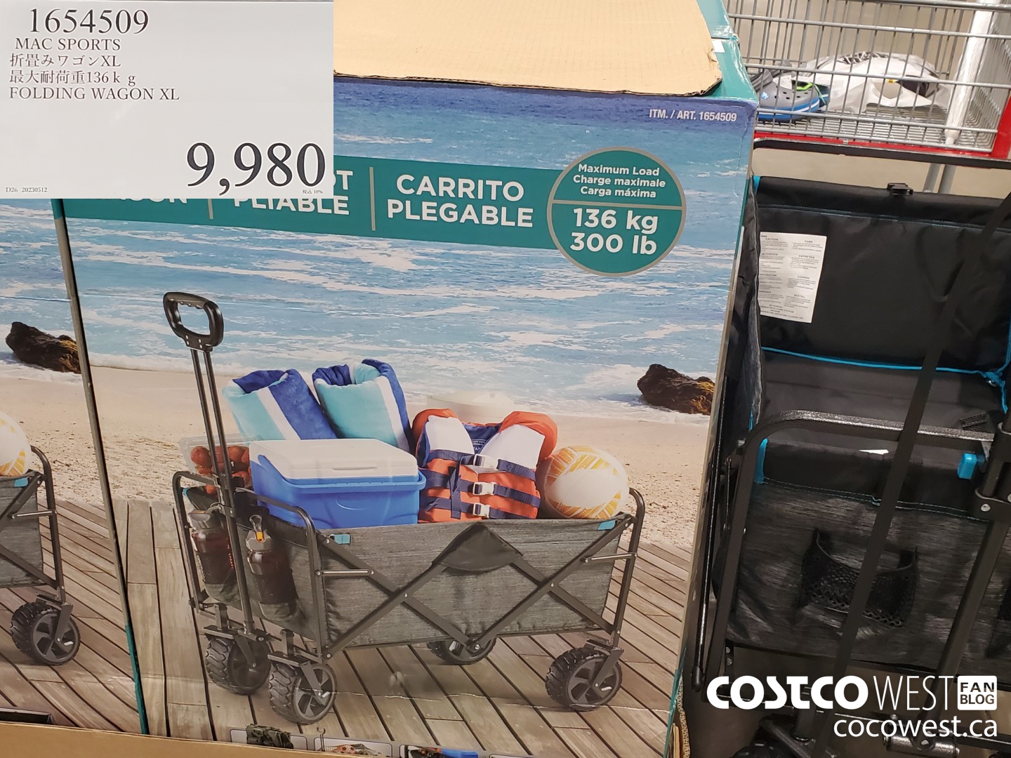 1654509 MAC SPORTS FOLDING WAGON XL $9980.00