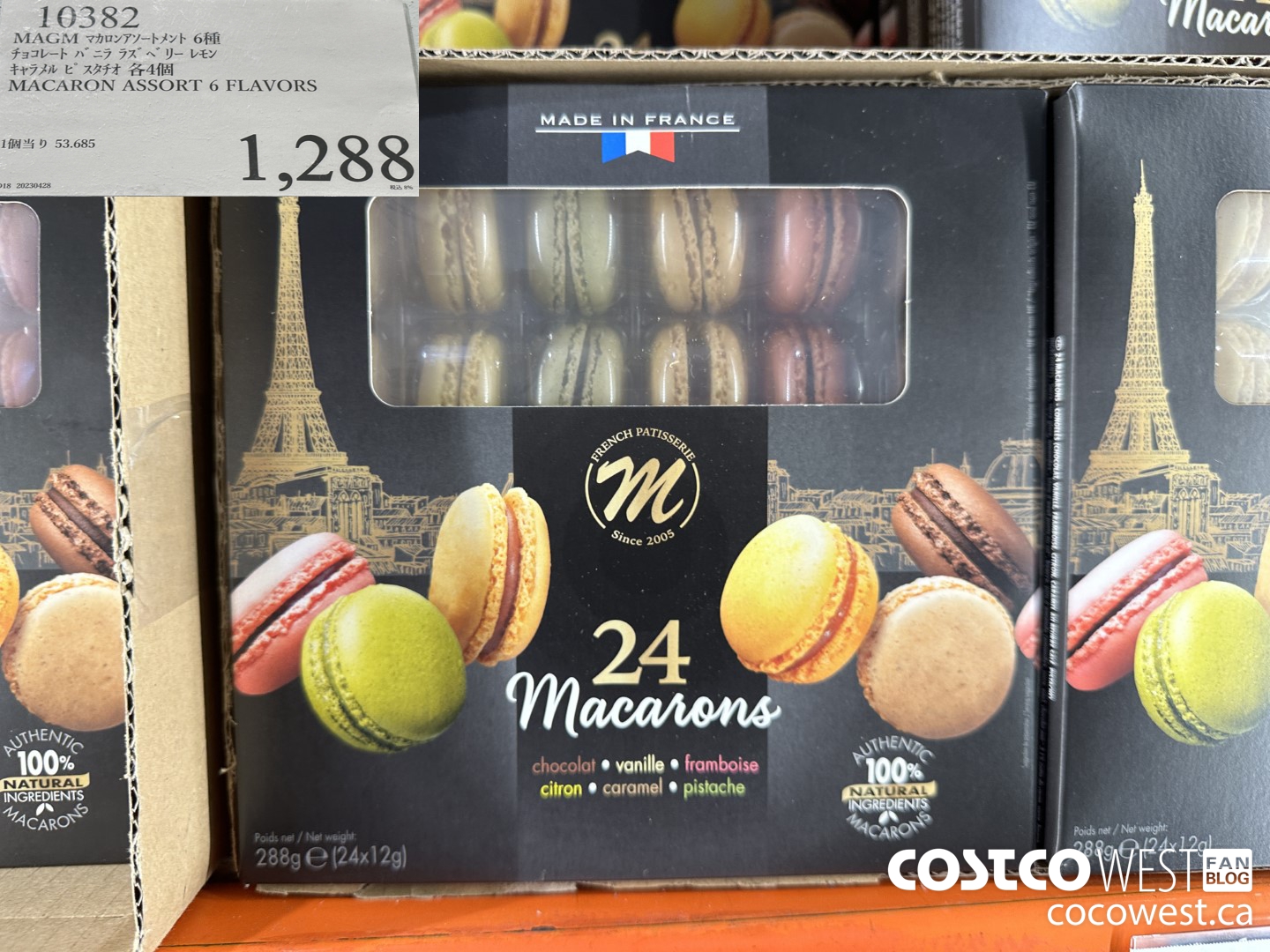10382 MAGM MACARON ASSORT 6 FLAVORS $1288.00