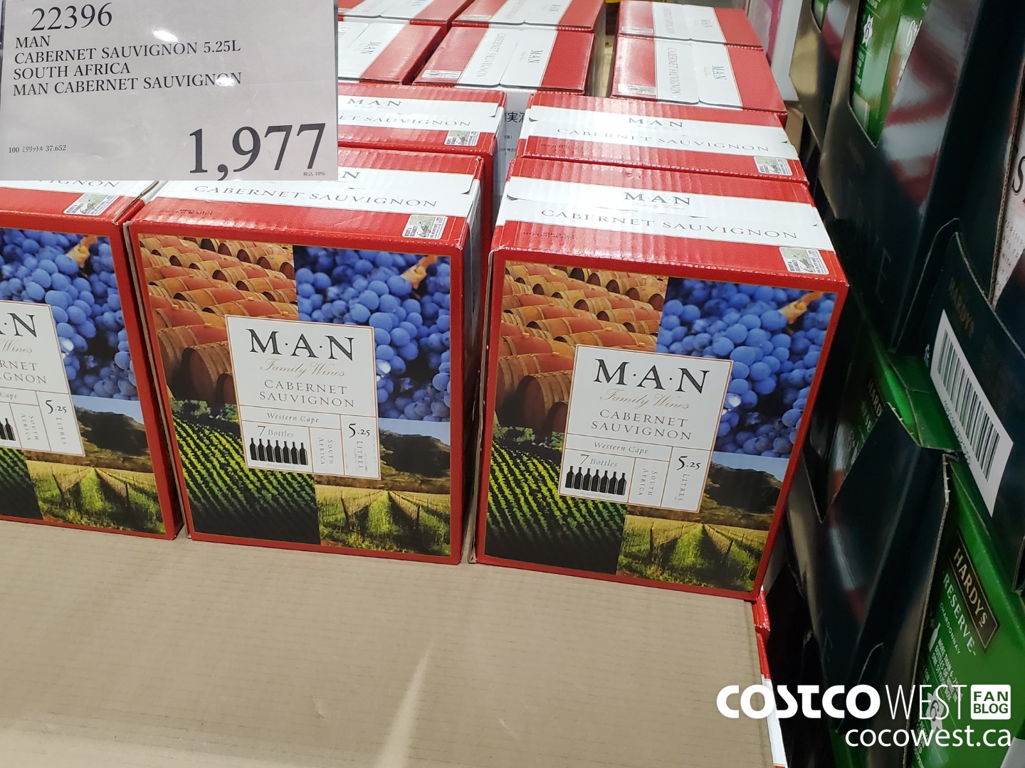 22396 MAN CABERNET SAUVIGNON 5.25L SOUTH AFRICA $1977.00