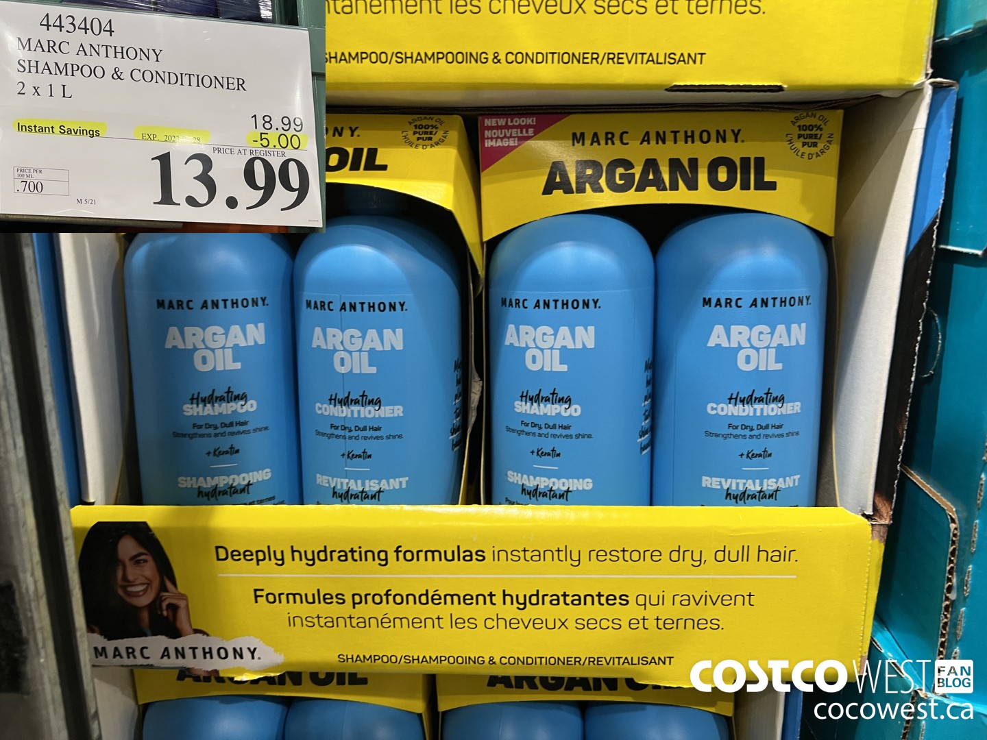 443404 MARC ANTHONY SHAMPOO & CONDITIONER 2 X 1L ($5.00 INSTANT SAVINGS EXPIRES ON 2023-05-28) $13.99