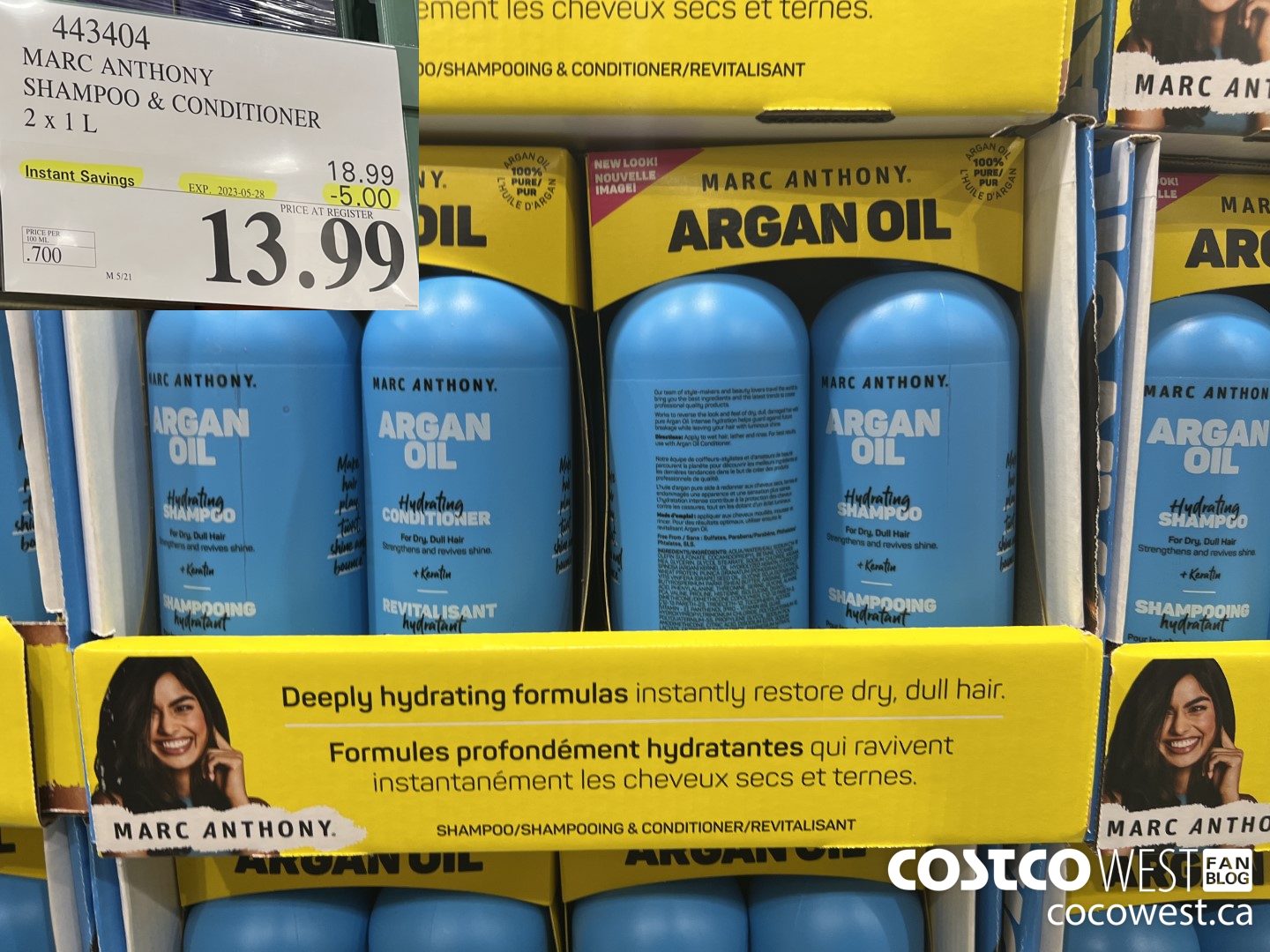 443404 MARC ANTHONY SHAMPOO & CONDITIONER 2 X 1L ($5.00 INSTANT SAVINGS EXPIRES ON 2023-05-28) $13.99