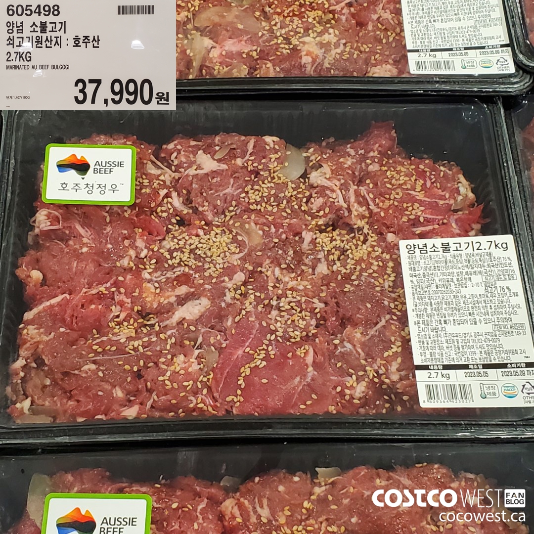 605498 MARINATED AU BEEF BULGOGI 2.7KG $37990.00