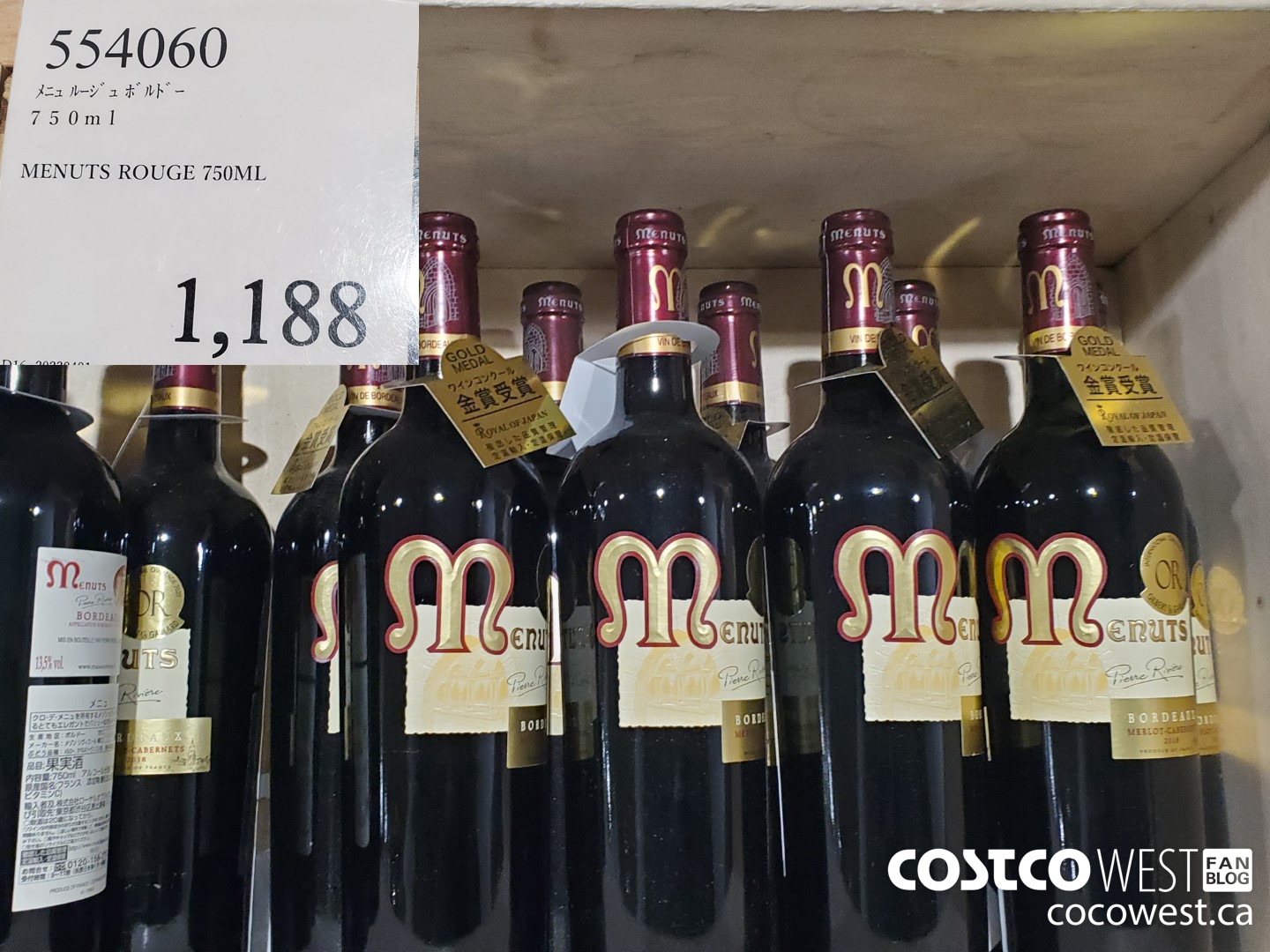 554060 MENUTS ROUGE 750ML $1188.00