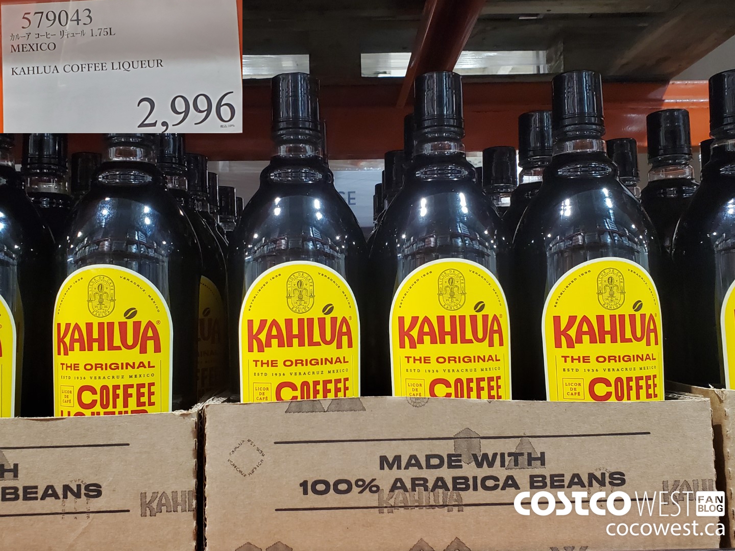 579043 MEXICO KAHLUA COFFEE LIQUEUR $2996.00