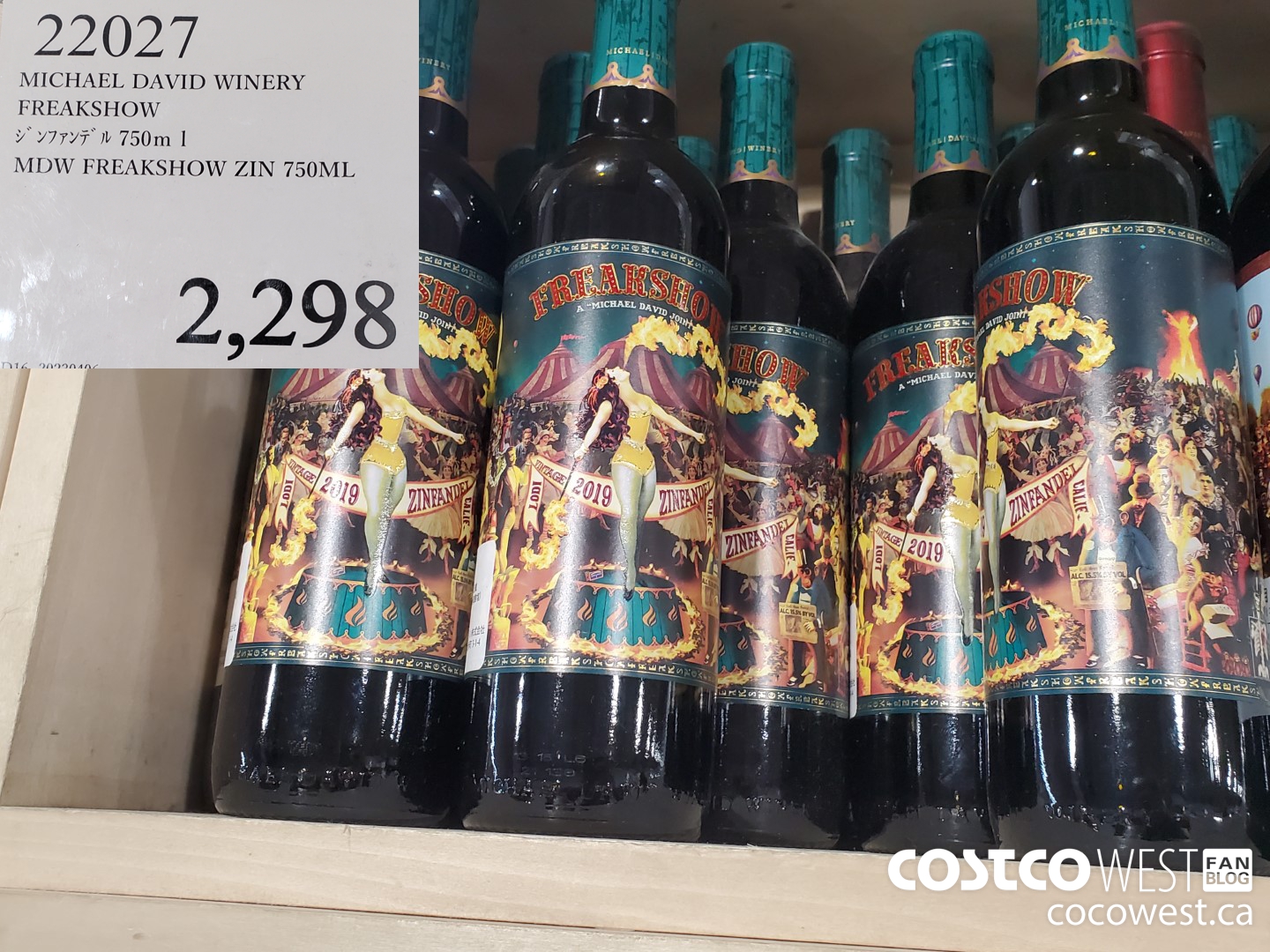 22027 MICHAEL DAVID WINERY FREAKSHOW ZIN 750ML $2298.00