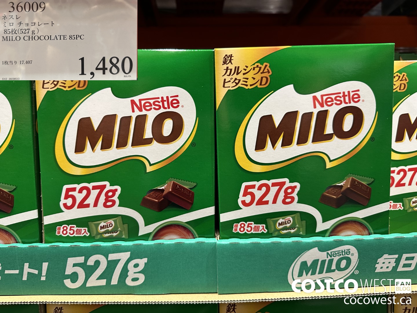 36009 MILO CHOCOLATE 85PC $1480.00