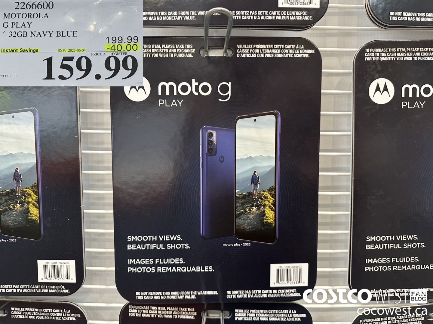2266600 MOTOROLA G PLAY 32GB NAVY BLUE ($40.00 INSTANT SAVINGS EXPIRES ON 2023-06-04) $159.99