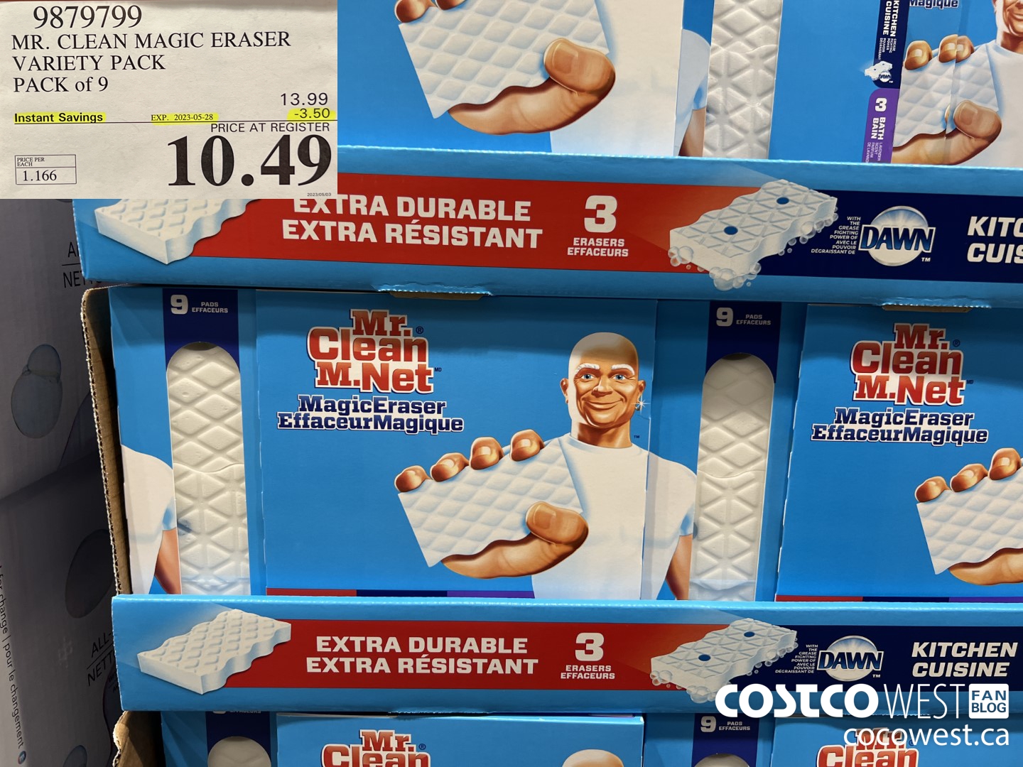 9879799 MR. CLEAN MAGIC ERASER VARIETY PACK PACK of 9 ($3.50 INSTANT SAVINGS EXPIRES ON 2023-05-28) $10.49