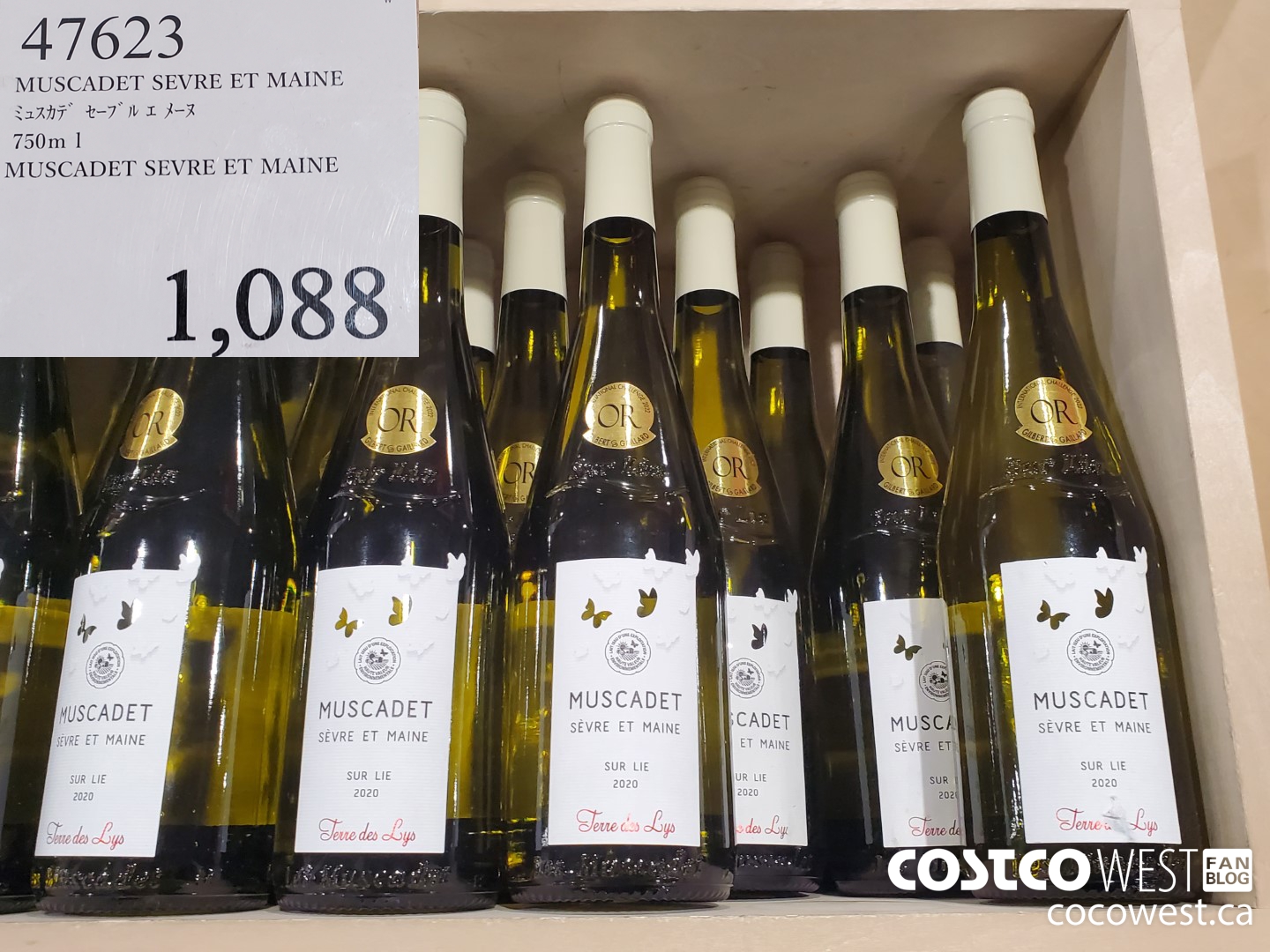 47623 MUSCADET SEVRE ET MAINE 750ML $1088.00