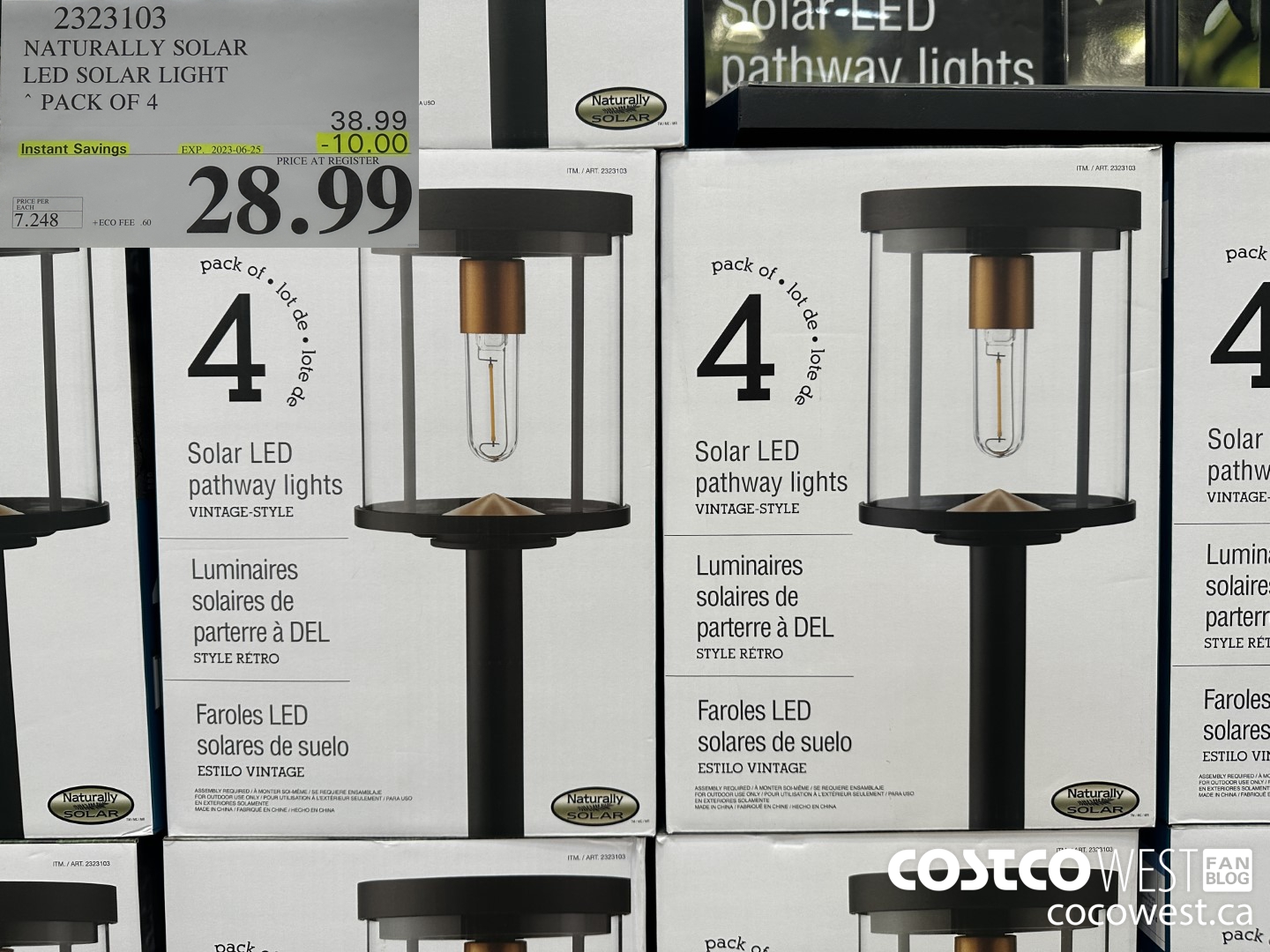 2323103 NATURALLY SOLAR LED SOLAR LIGHT PACK OF 4 ($10.00 INSTANT SAVINGS EXPIRES ON 2023-06-25) $28.99