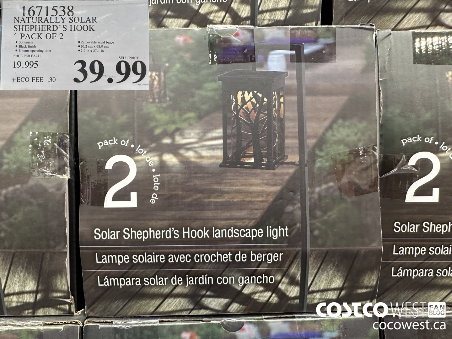 1671538 NATURALLY SOLAR SHEPHERD’ S HOOK PACK OF 2 $39.99