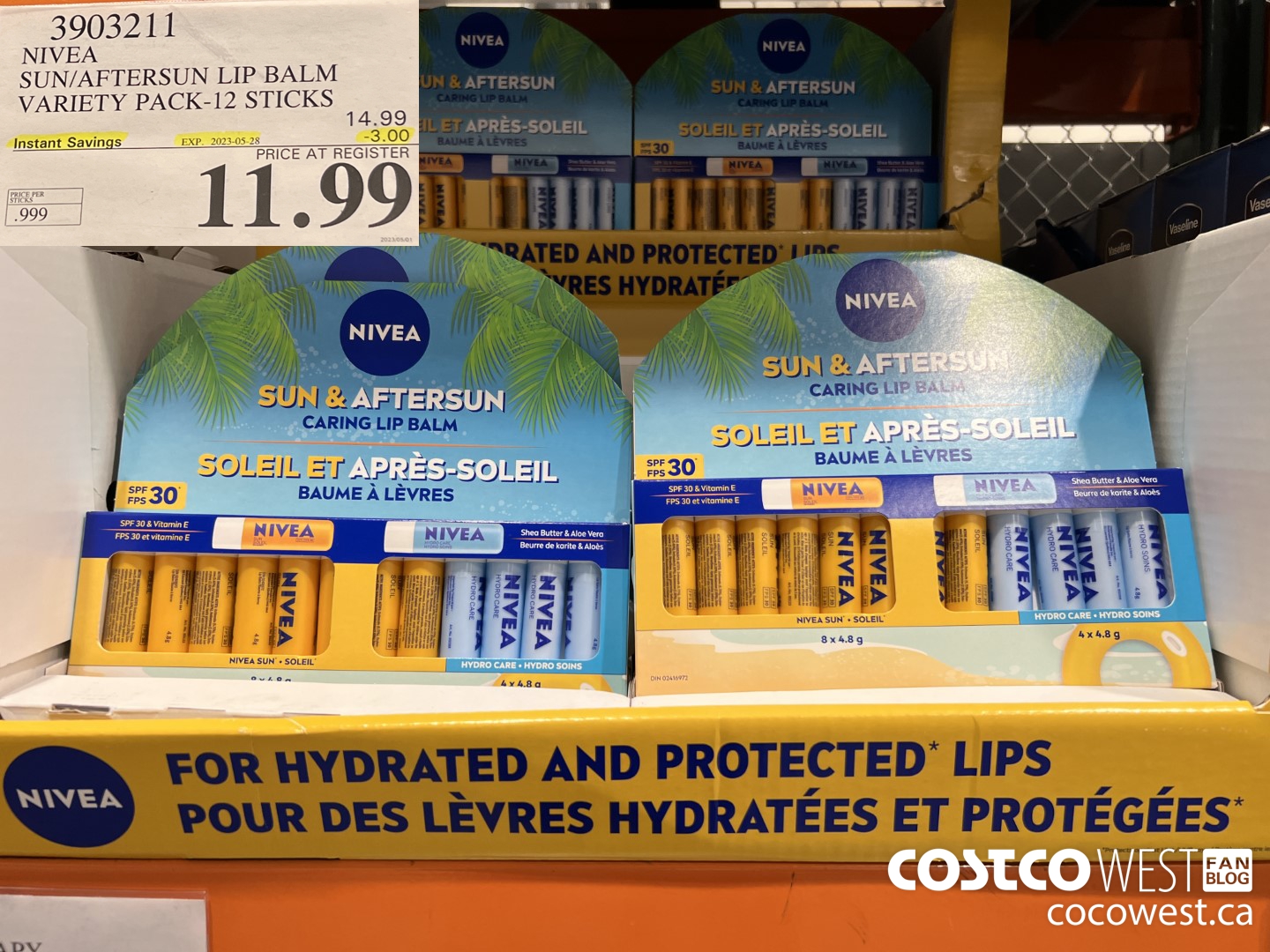 3903211 NIVEA SUN/AFTERSUN LIP BALM VARIETY PACK 12 STICKS ($3.00 INSTANT SAVINGS EXPIRES ON 2023-05-28) $11.99
