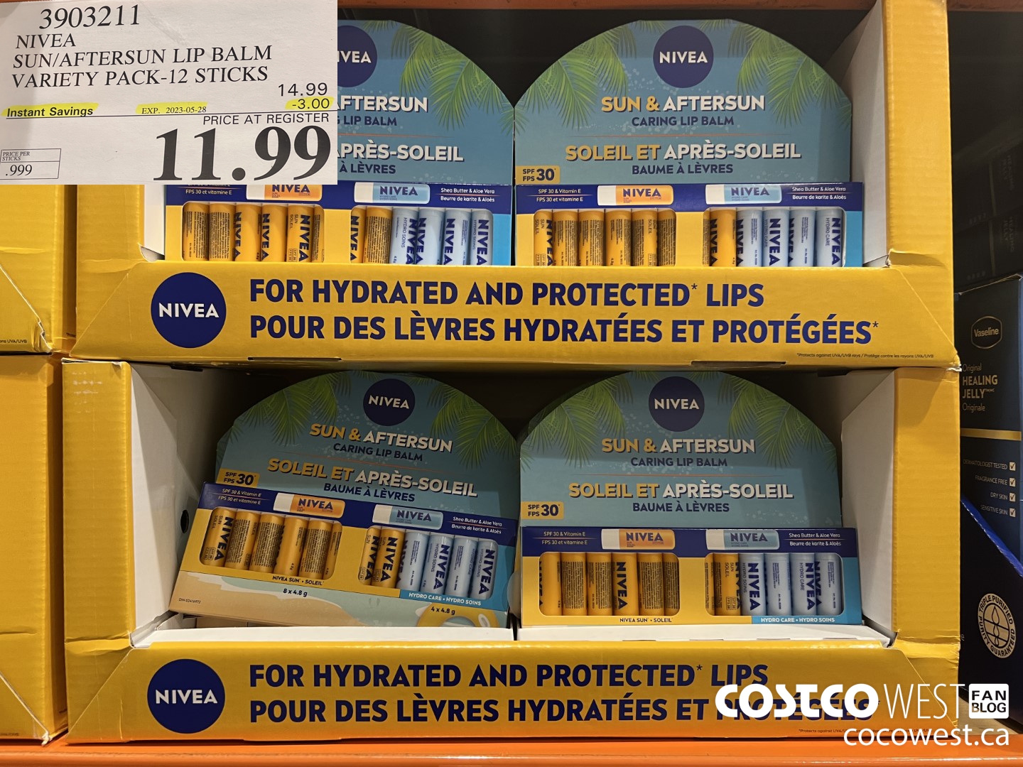 3903211 NIVEA SUN/AFTERSUN LIP BALM VARIETY PACK 12 STICKS ($3.00 INSTANT SAVINGS EXPIRES ON 2023-05-28) $11.99