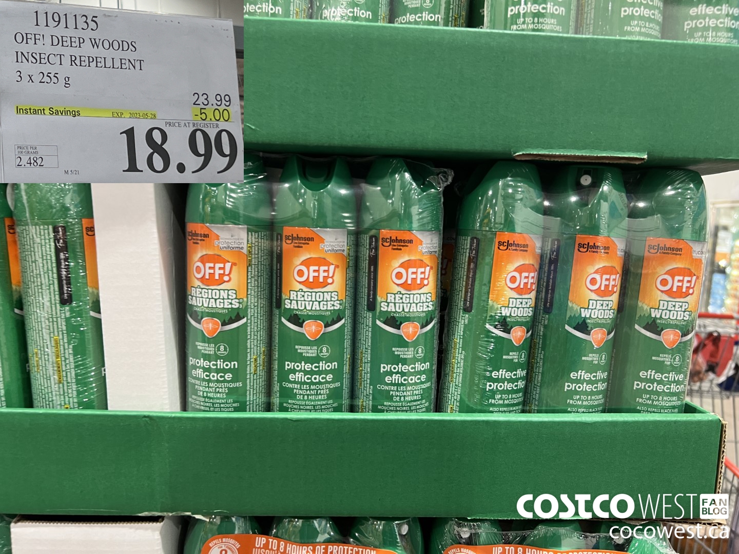 1191135 OFF! DEEP WOODS INSECT REPELLENT 3 x 255 g ($5.00 INSTANT SAVINGS EXPIRES ON 2023-05-28) $18.99