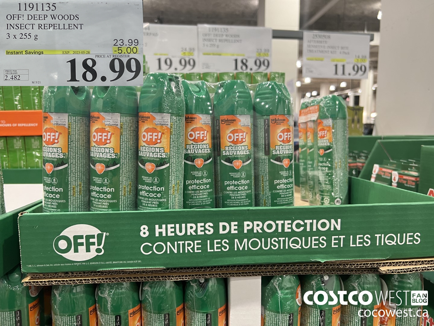 1191135 OFF! DEEP WOODS INSECT REPELLENT 3 x 255 g ($5.00 INSTANT SAVINGS EXPIRES ON 2023-05-28) $18.99