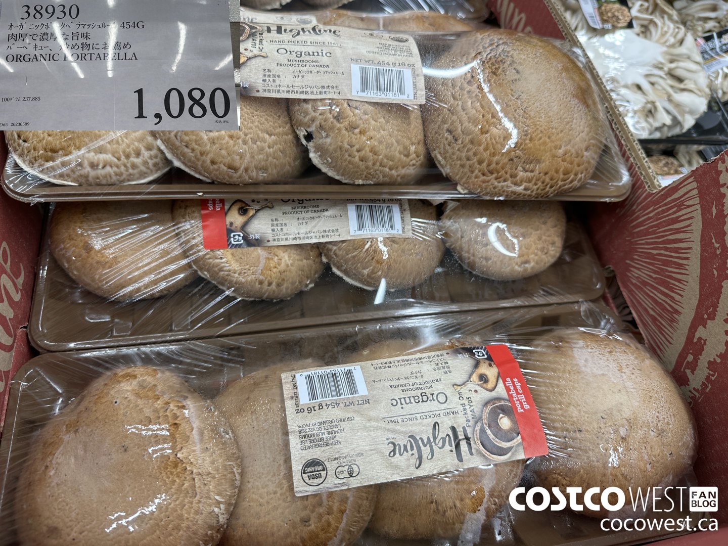 38930 ORGANIC PORTABELLA 454G $1080.00