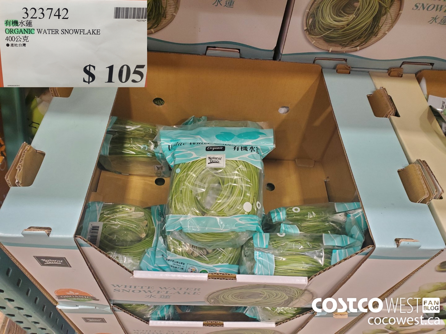 323742 ORGANIC WATER SNOWFLAKE $105.00